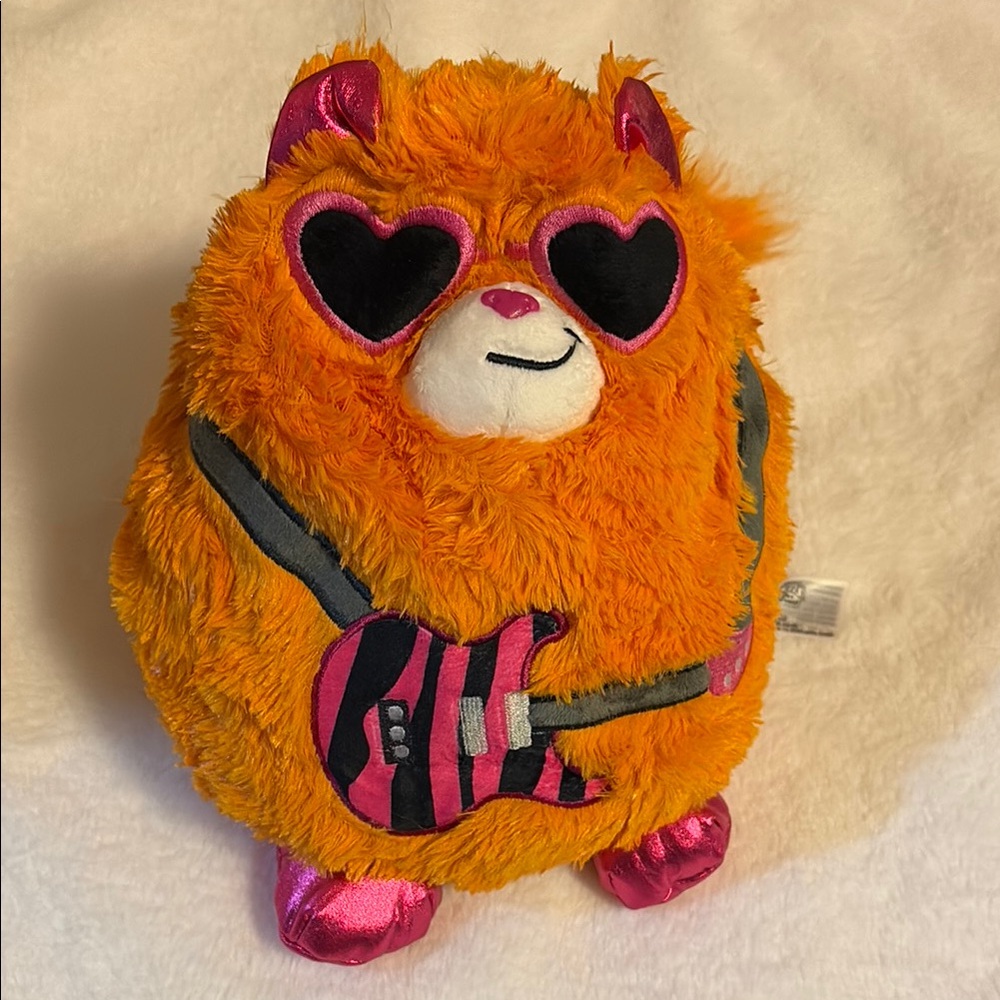 Orange Plush Toy with Pink Accents